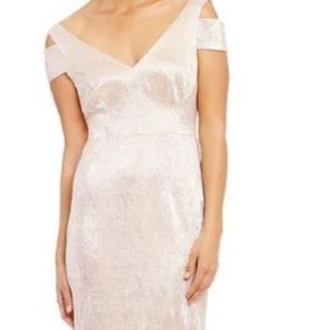 Calvin Klein Cold Shoulder Metallic Gown Size 12